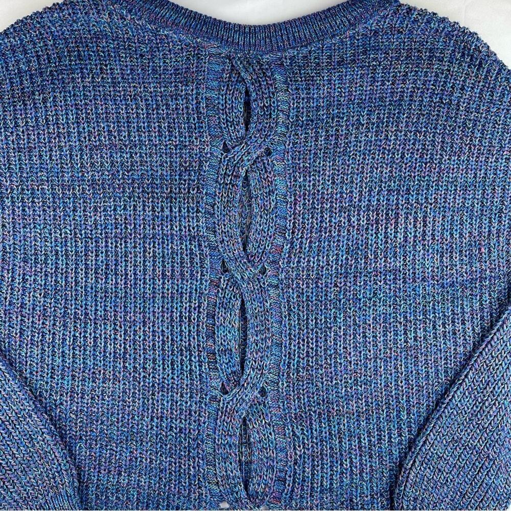 Express Cable Knit Split Back Sweater - image 4